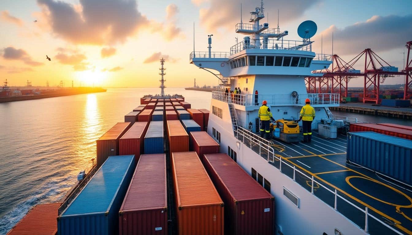 Illustration: Les innovations technologiques qui propulsent les portes conteneurs géants vers l’avenir