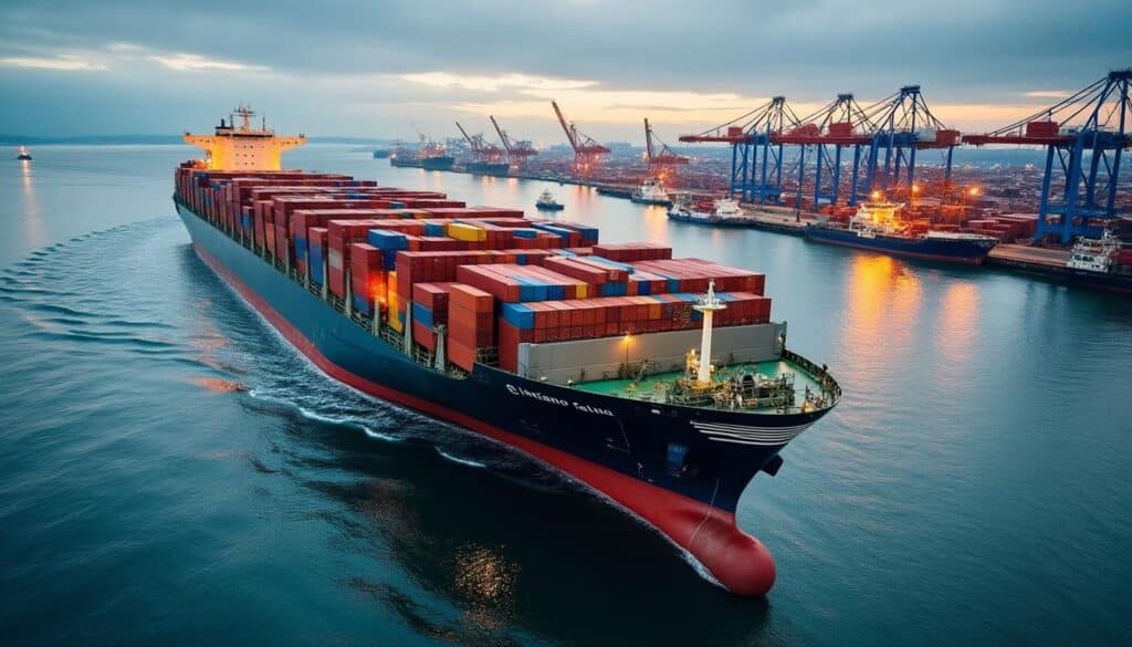 Portes conteneurs géants : innovations et impacts du transport maritime