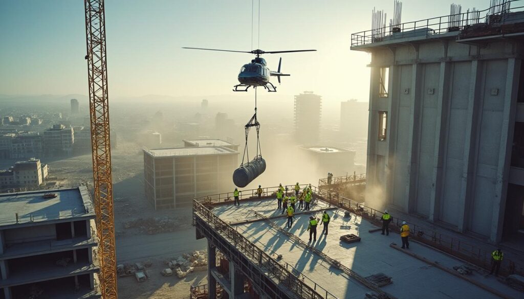 BTP hélico : révolutionner les chantiers avec l’hélicoptère