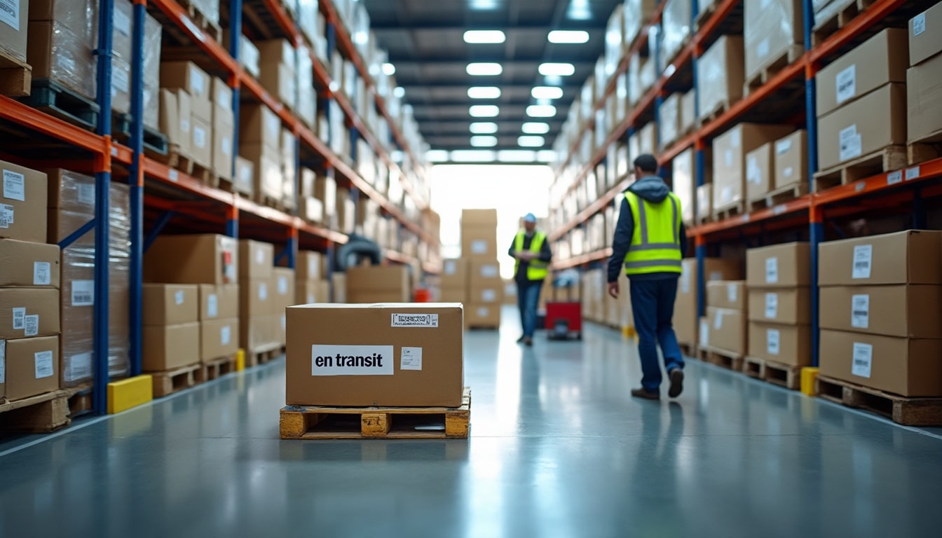 Illustration: Comprendre ce que veut dire un colis en transit dans la chaîne logistique