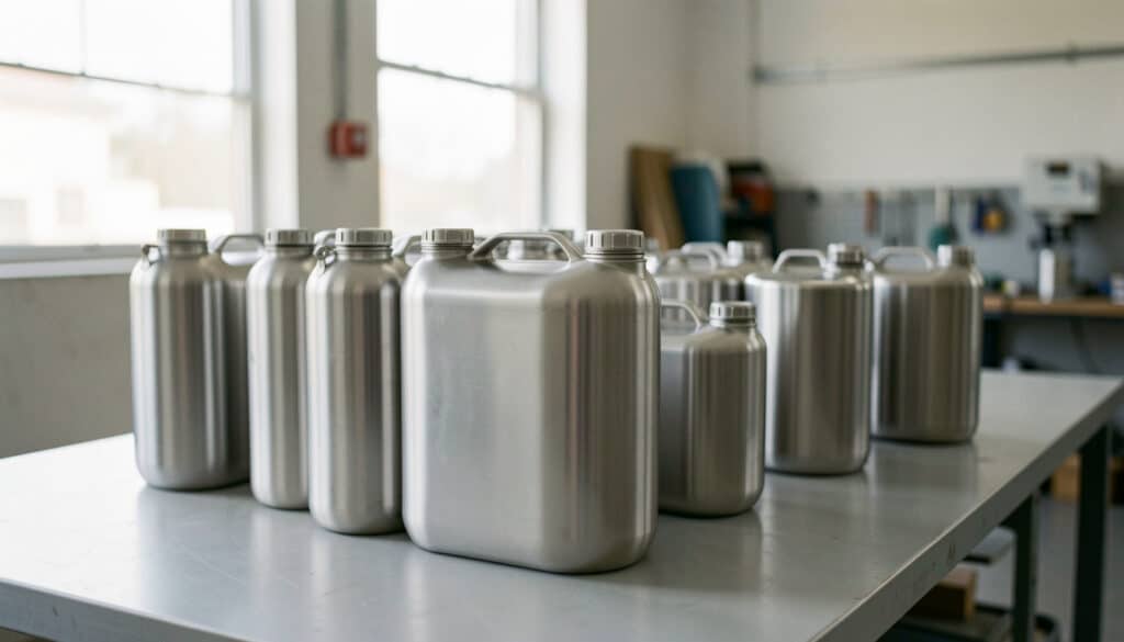Bidon en acier : formats, fermetures et usages