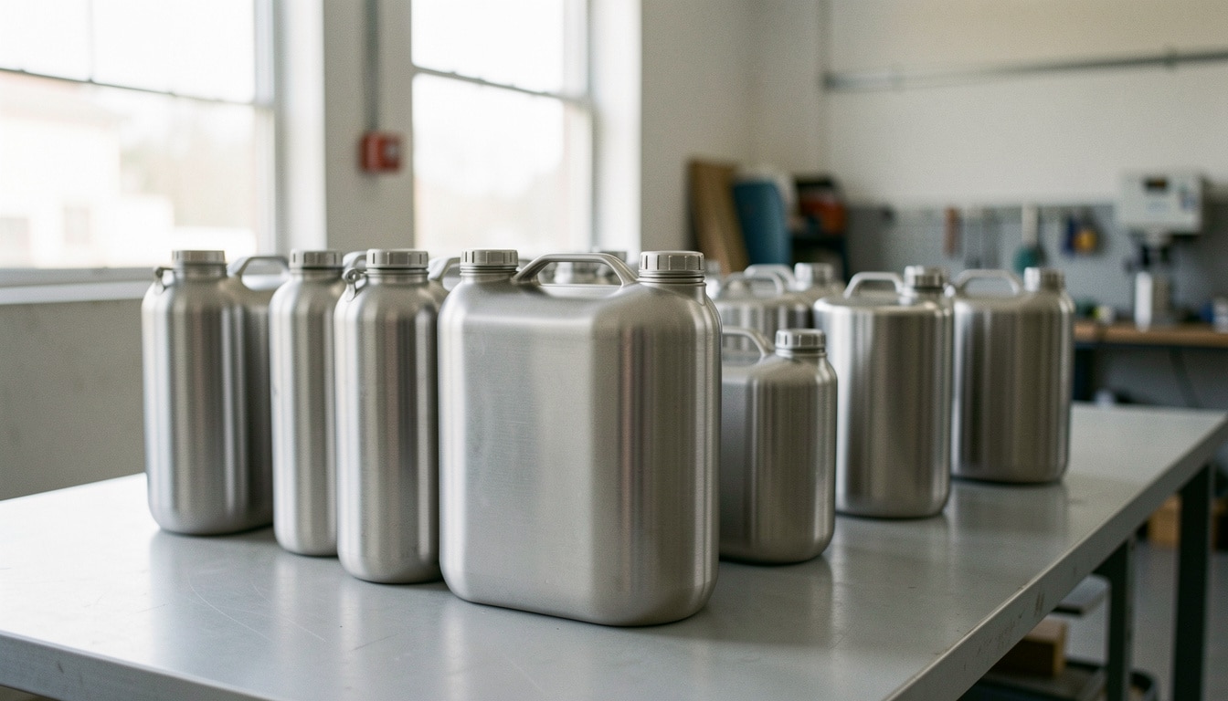 Bidon en acier : formats, fermetures et usages