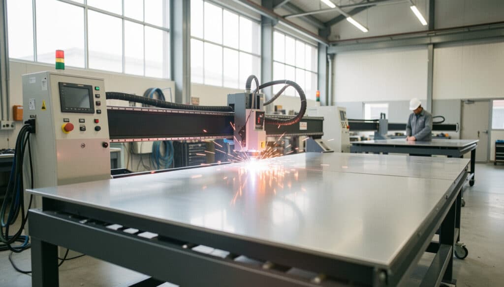 Machine de découpe laser pour l’acier en atelier